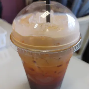 a cup of iced coffee