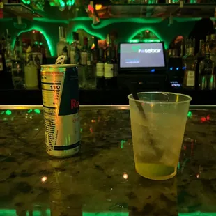 Rum and Red-bull.   You know, like the song!