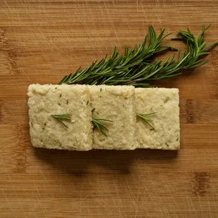 Rosebud rosemary shortbreads