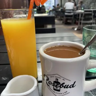 bottomless coffee and orange juice!