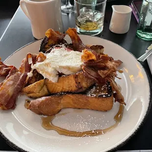 French Toast with a side of bacon - just OK and nothing to write home about