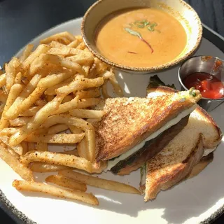 Grilled Cheese & Tomato Rasam Soup