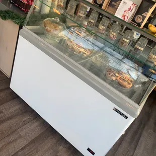 a display of pastries and pastries