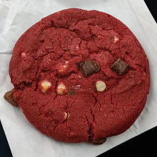Jumbo red velvet cookie ($2)