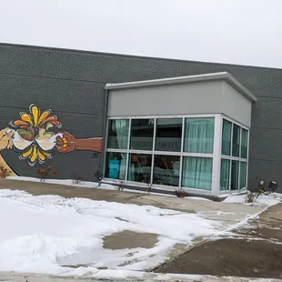 Patio area &amp; mural