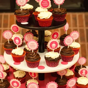 birthday display w/toppers