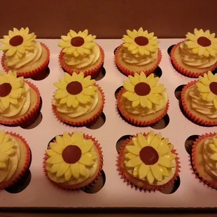 handmade fondant sunflowers