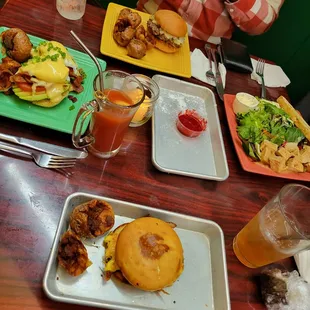 a table full of food