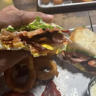 Ultimate BLT &amp; onion rings