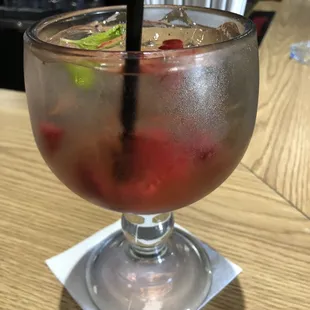 Kaitlyns Quarantini - vodka, seltzer, strawberry  , mint