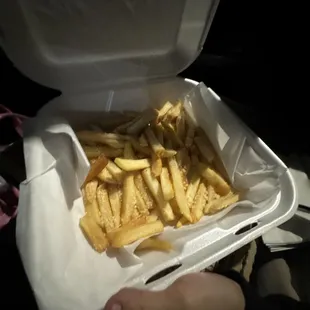 Not the Parmesan fries on the picture on google must update to these