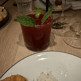 Cherry spritz mocktail