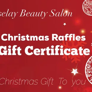 Christmas Giveaway
Worth $30 Gift Certificate for total 3 Winners