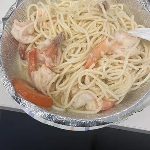 Shrimp Scampi with Spaghetti