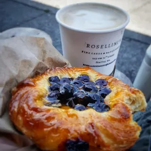 Seasonal blueberry danish