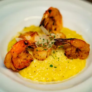Shrimp &amp; Scallops in Saffron risotto