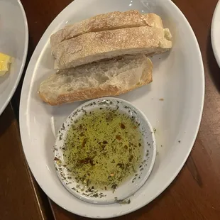 Bread and olive oil
