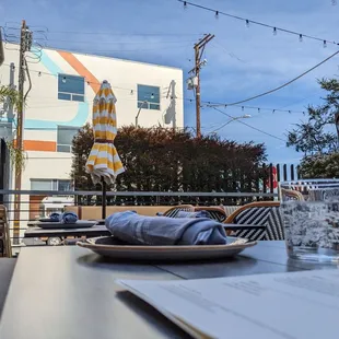 outside, sushi and sashimi