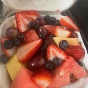 a container of fresh fruit