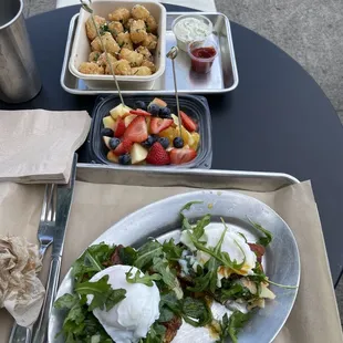 The Genesee sandwich with poached eggs with tots = best breakfast sandwich I have had in years!!! I