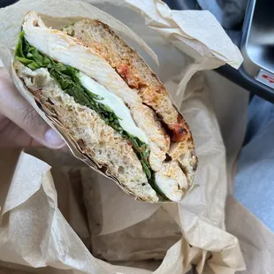 First time I had The Pickford Chicken Panini Sandwich, I always get no goat cheese and later light chilies