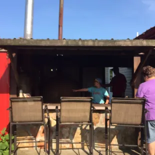  group of people and a dog