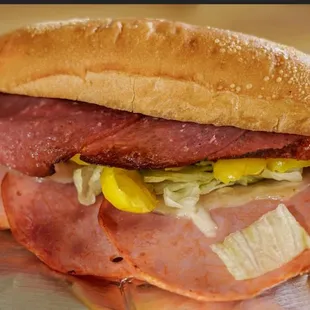 Delicious Italian sub sandwich