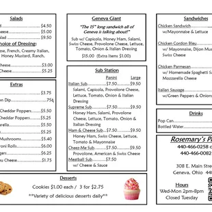 Try our famous Geneva Giant sub!!