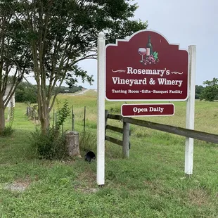 Vineyard sign