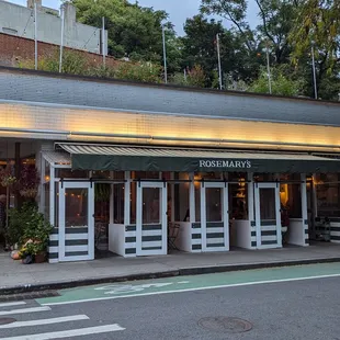 View from across the street, the restaurant