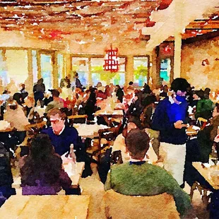 The scene and vibe at Rosemary's. Best people watching dining spot in the Village.