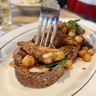 Octopus Calabrese (ceci beans, 'nduja, grilled sourdough)