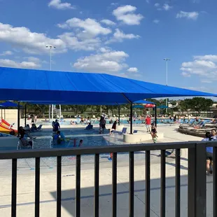 Covered wading pool and bigger pool in background