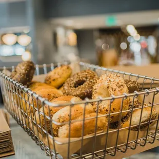 Basket of bagel yum