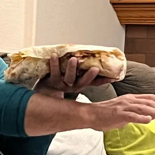 Husband loved his carne asada burrito