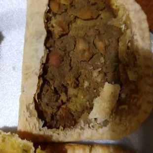 Dried, old, foul smelling, chicken patties