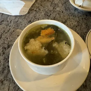 Stracciatella soup.