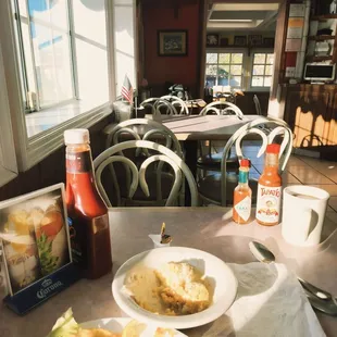 a plate of food on a table