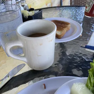 dirty coffee cup