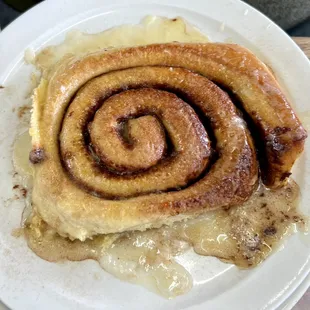 Best cinnamon roll ever. The cinnamon tastes like Cinnabon, but the dough is so airy &amp; light.