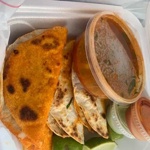 Chicken &amp; Pork Quesabirria Tacos