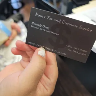 Picture of our Tax prepares Information.