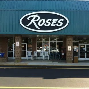 Roses storefront sign