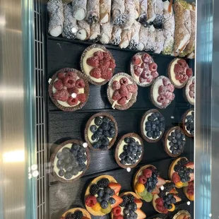 food, donuts, dough desserts