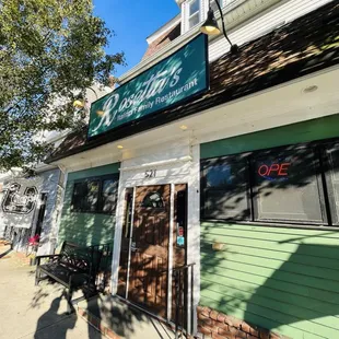 the front of the restaurant