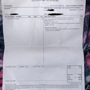 Would've never said okay to 85$ just to LOOK at my car. Also took around 45 mins