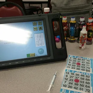 First night playing a machine. Ahhhh wish me luck! ! Lol my favorite bingo hall EVER!