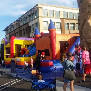 Bounce houses are fun!