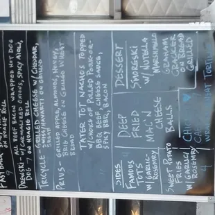 Drewski&apos;s Menu!
