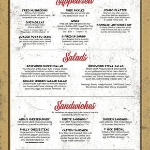 the menu